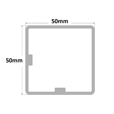 10-5050-0-2000MM MODULAR SOLUTIONS EXTRUDED PROFILE<br>50MM X 50MM PROFILE SLEAVE FOR 45MM X 45MM PROFILE, CUT TO THE LENGTH OF 2000 MM